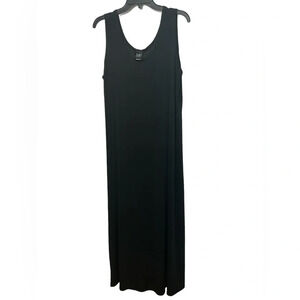 Jostar Stretchy Tank Long Dress Sleeveless Size 2X Black Travel Slinky NWT
